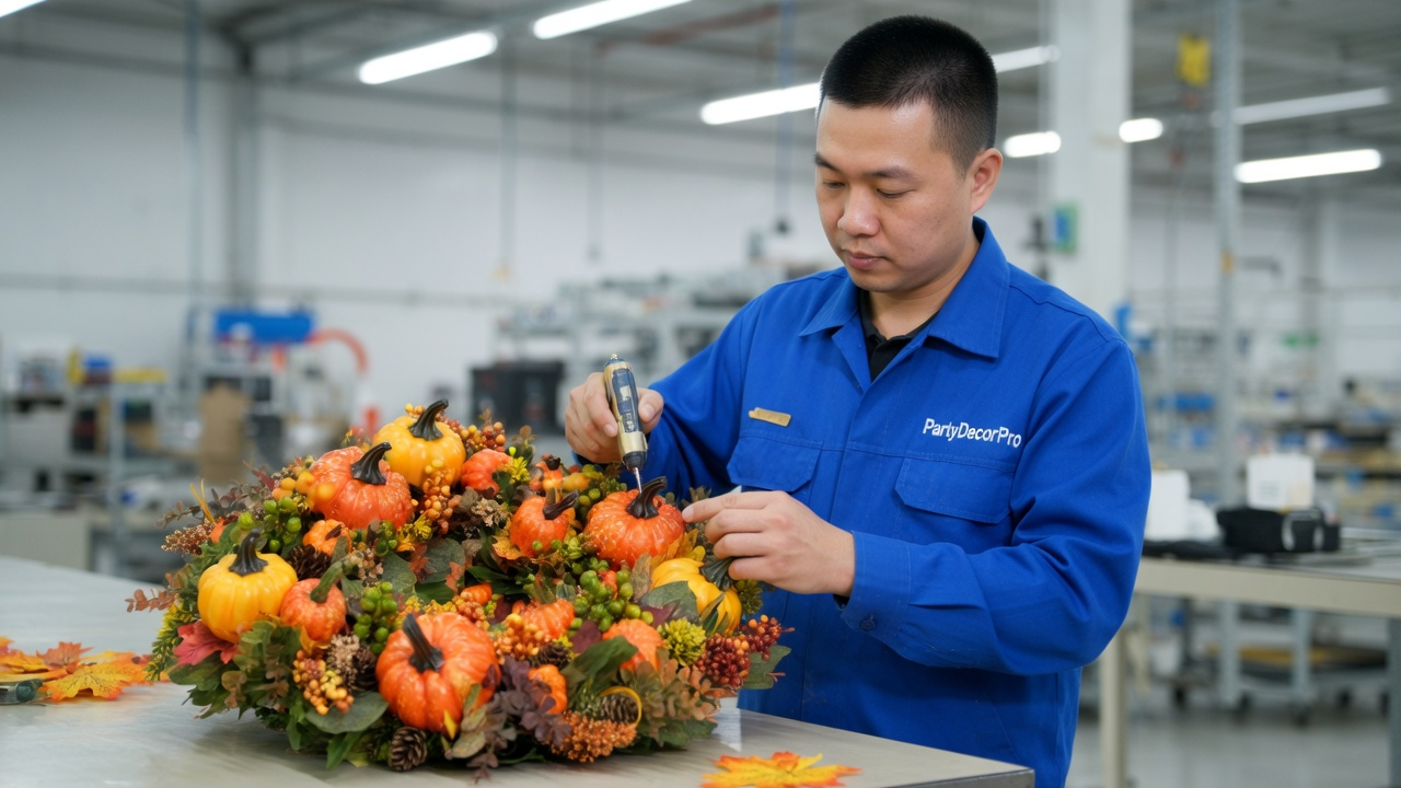 fall door wreath Manufacturing Process 