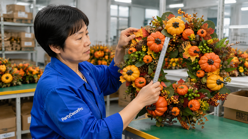 fall door wreath Manufacturing Process 