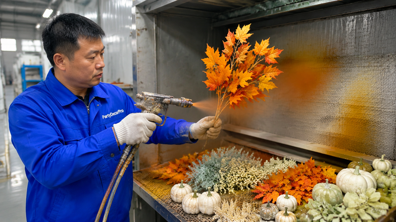 fall wreath Manufacturing Process 