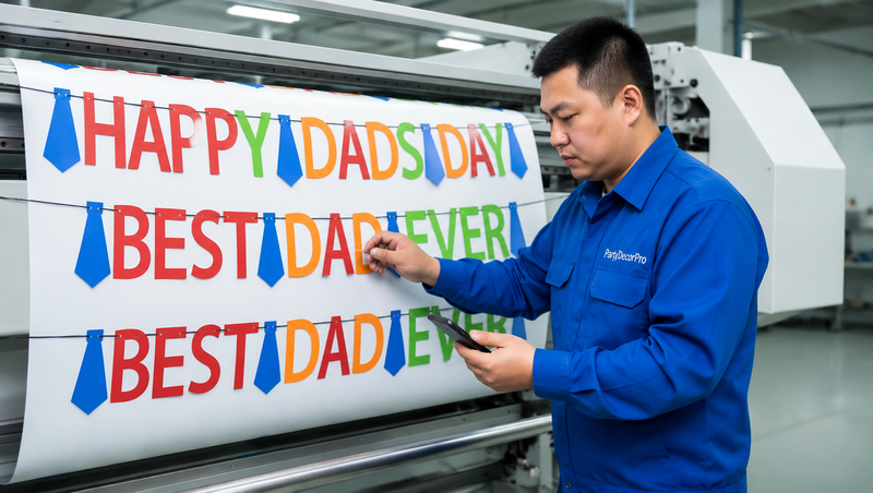 father s day banner Manufacturing Process 