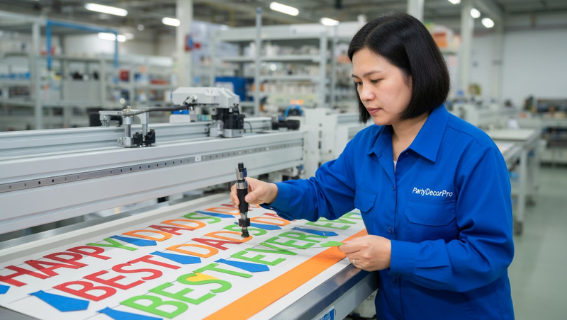 father s day banner Manufacturing Process 