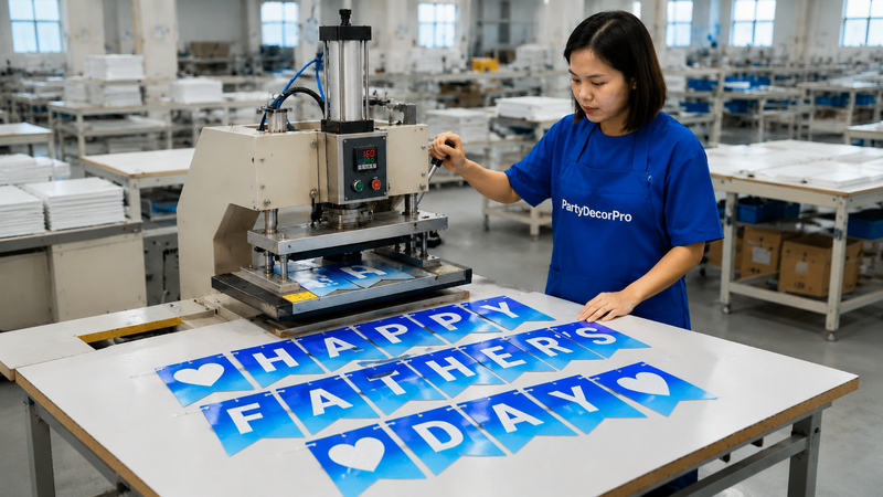 fathers day banner Manufacturing Process 