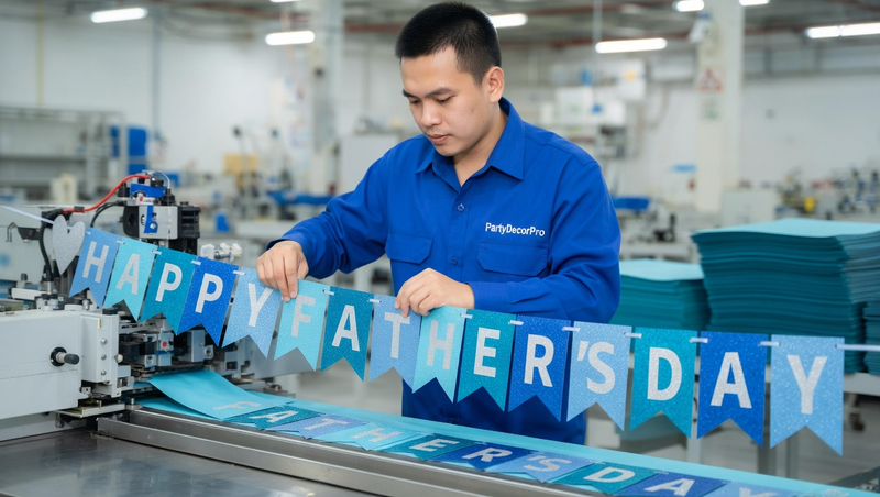 fathers day banner Manufacturing Process 