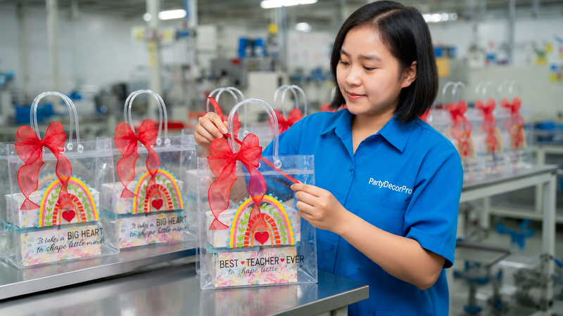 gift bag with ribbon Manufacturing Process 