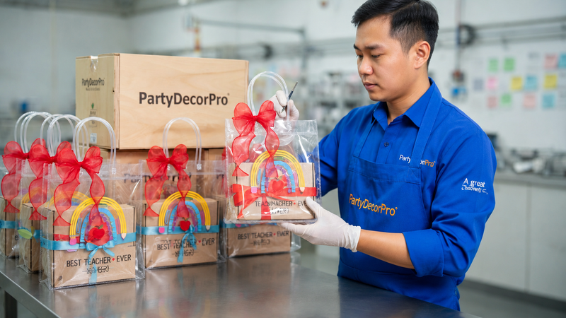 gift bag with ribbon Manufacturing Process 