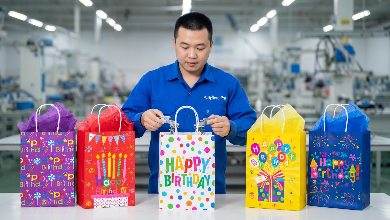 gift bags birthday Manufacturing Process 