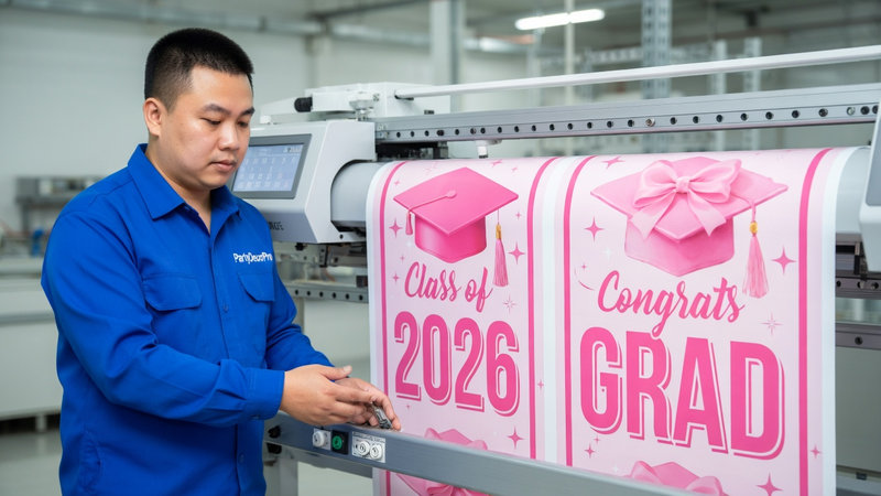 grad banner Manufacturing Process 