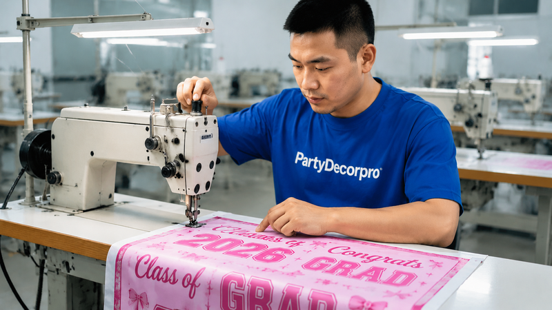grad banner Manufacturing Process 