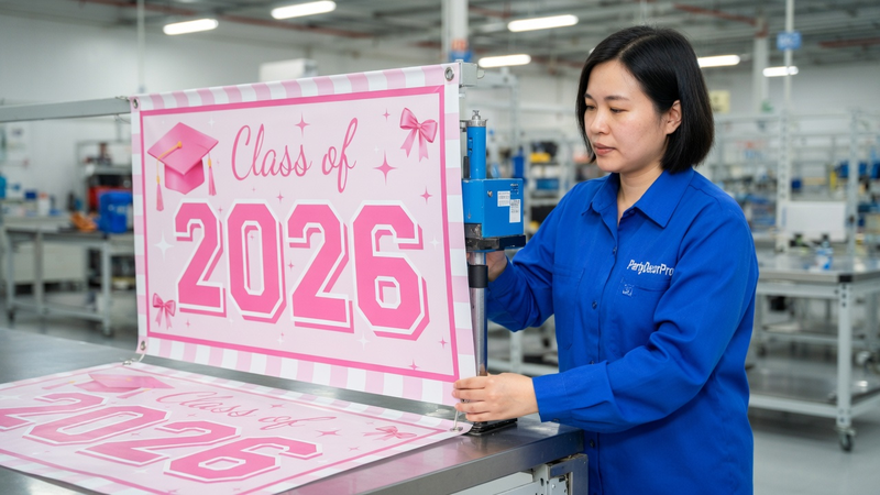 grad banner Manufacturing Process 