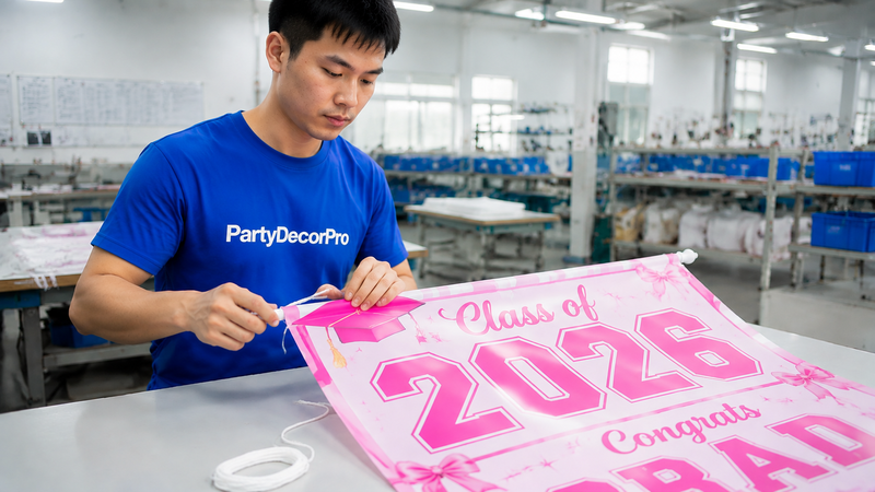 grad banner Manufacturing Process 