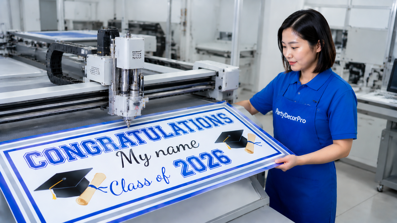 graduation banner Manufacturing Process 