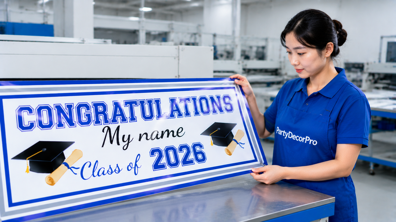 graduation banner Manufacturing Process 
