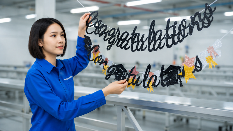 graduation banner personalized Manufacturing Process 