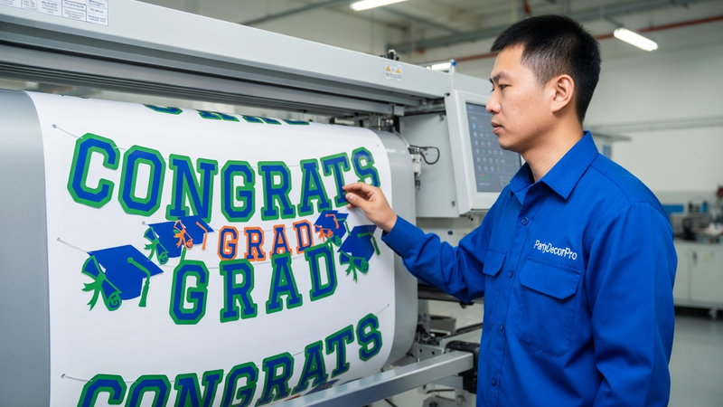 graduation ceremony banner Manufacturing Process 