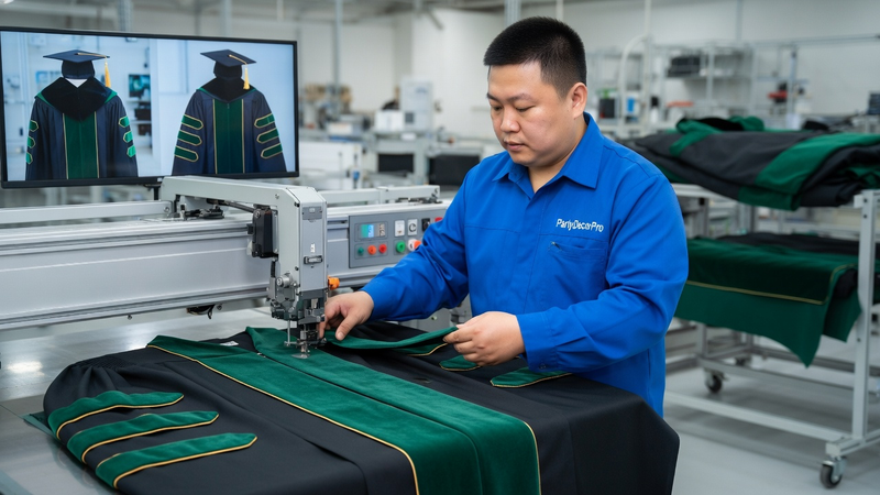 graduation gown Manufacturing Process