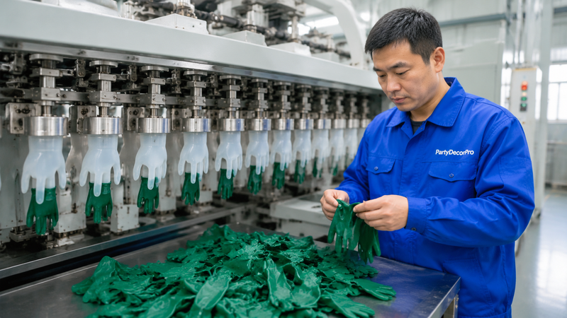 green balloon Manufacturing Process 