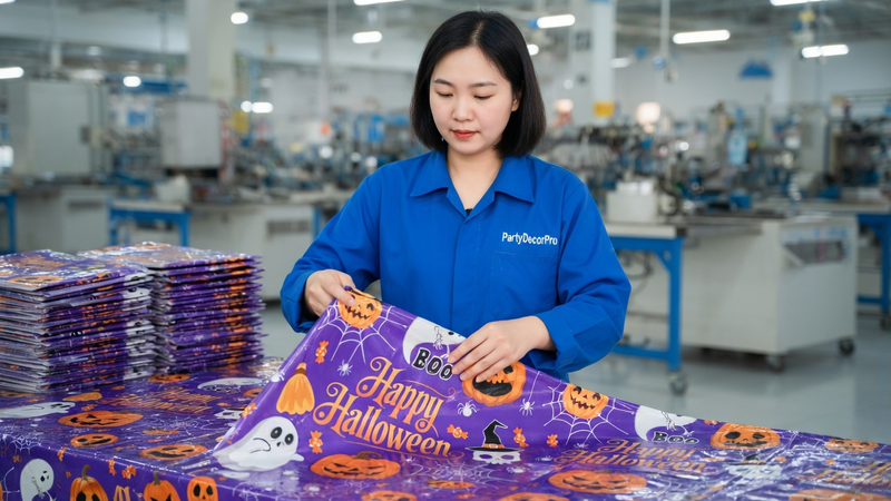 halloween plastic tablecloths Manufacturing Process 
