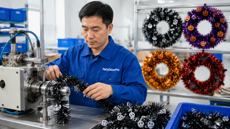 halloween tinsel garland Manufacturing Process 