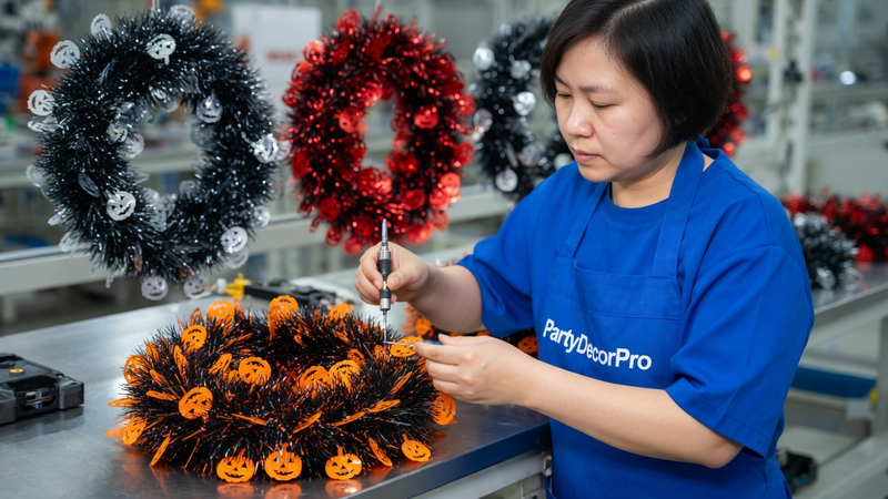 halloween tinsel garland Manufacturing Process 