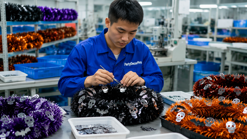 halloween tinsel garland Manufacturing Process 