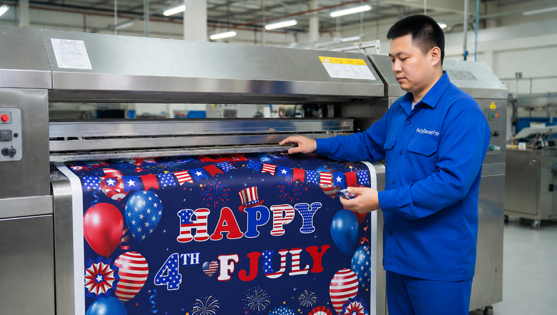 happy 4th july banner Manufacturing Process 