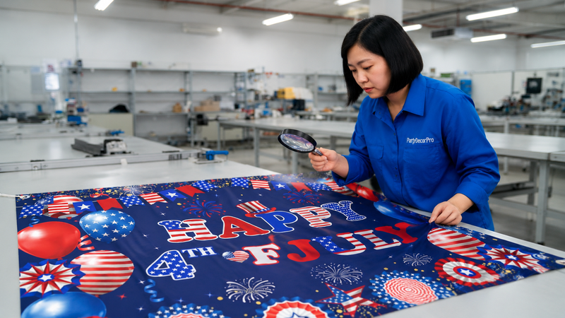 happy 4th july banner Manufacturing Process 