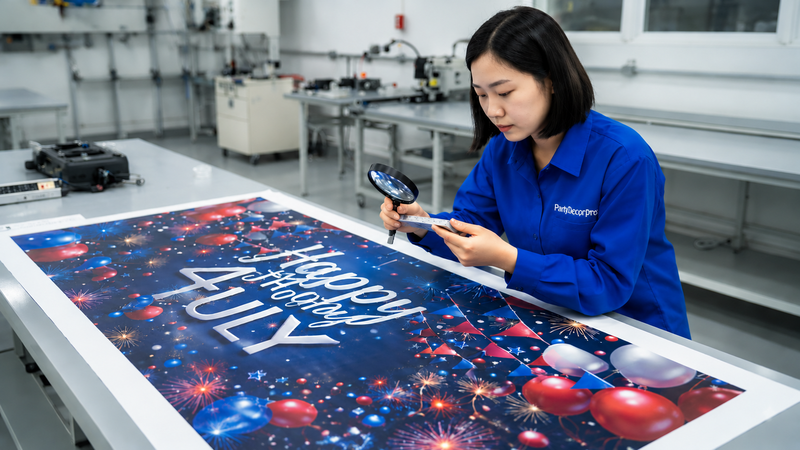 happy 4th of july banner Manufacturing Process 