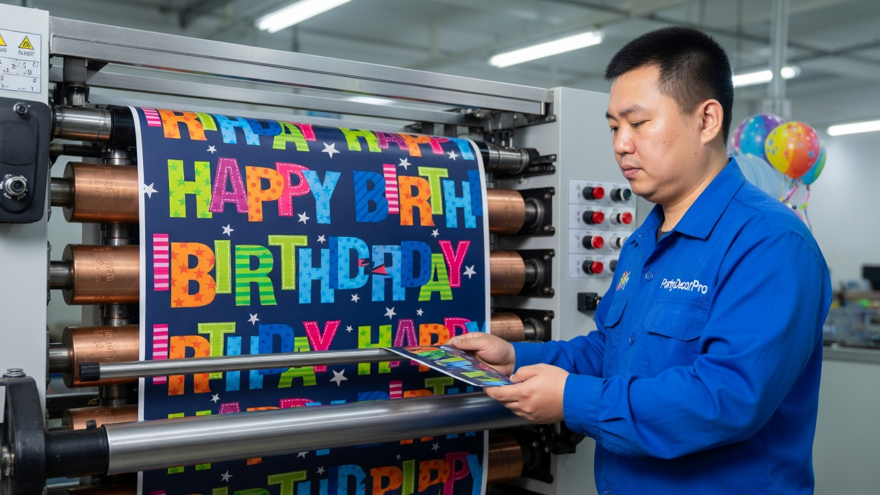 happy birthday gift wrapping paper Manufacturing Process 