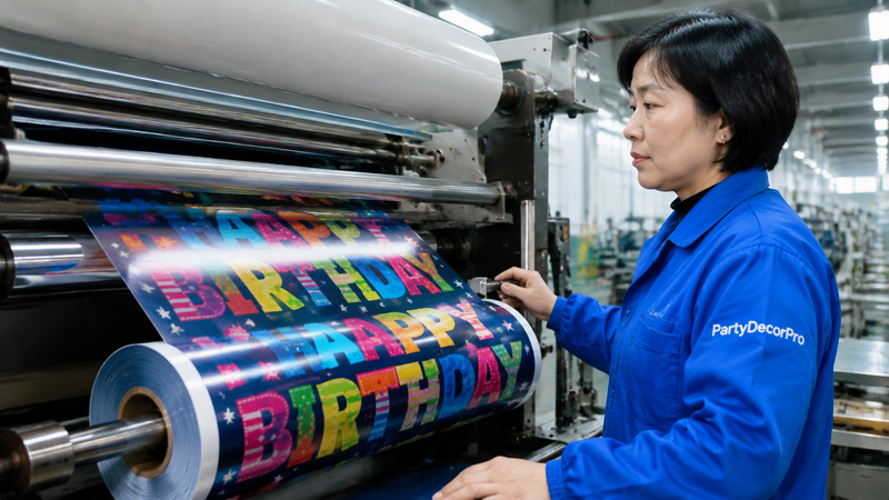 happy birthday gift wrapping paper Manufacturing Process 