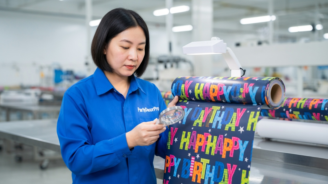 happy birthday gift wrapping paper Manufacturing Process 
