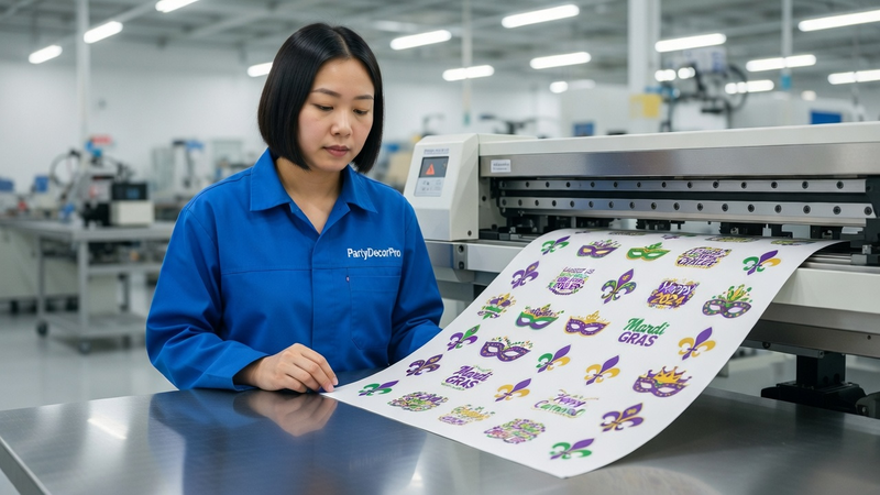 happy holidays stickers Manufacturing Process