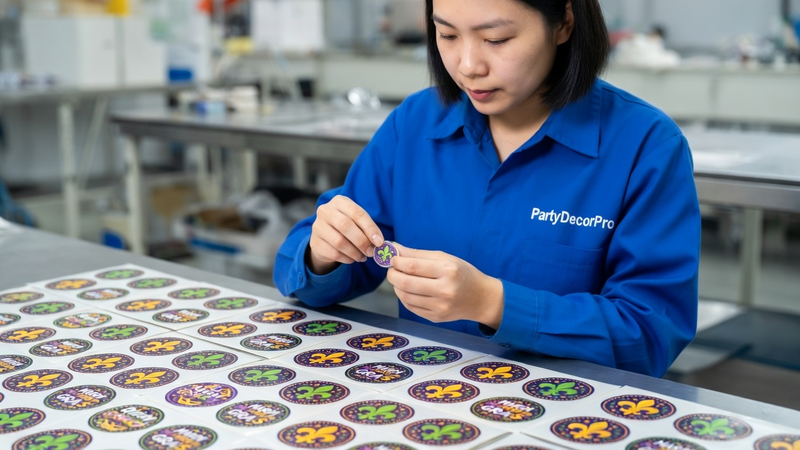 happy holidays stickers Manufacturing Process