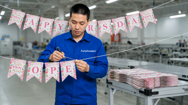 happy mothers day banner Manufacturing Process 