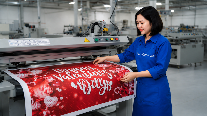 happy valentines banner Manufacturing Process 