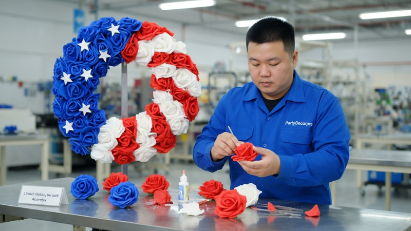 holiday wreath Manufacturing Process 
