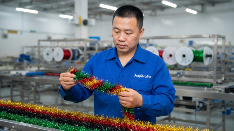 iridescent garland Manufacturing Process 