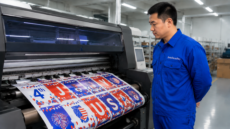 july 4th banner Manufacturing Process 