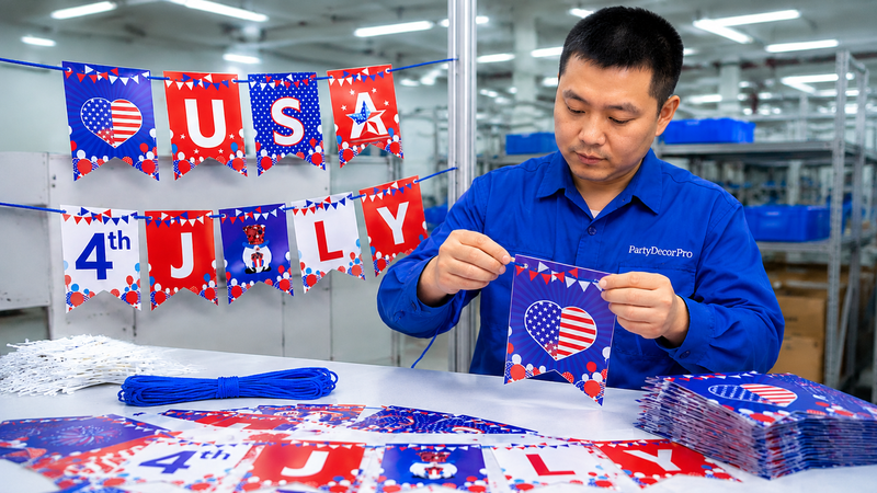 july 4th banner Manufacturing Process 