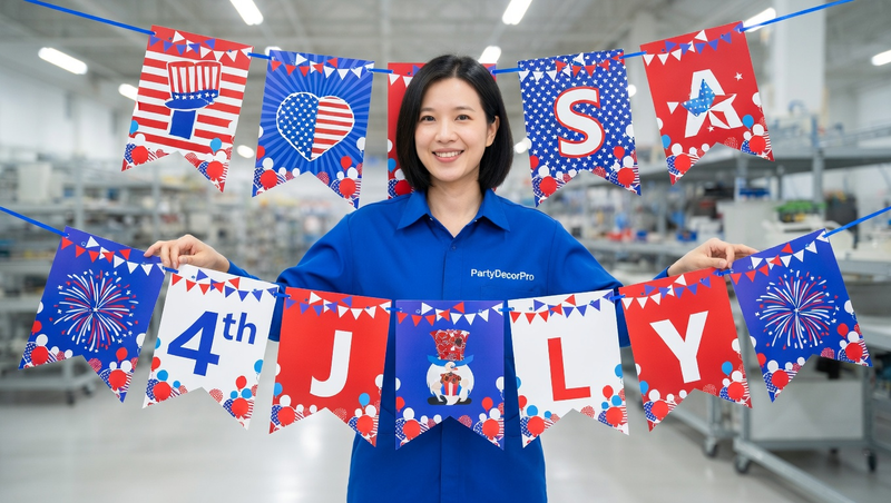 july 4th banner Manufacturing Process 