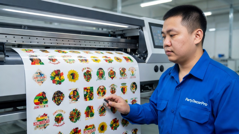 juneteenth stickers Manufacturing Process 