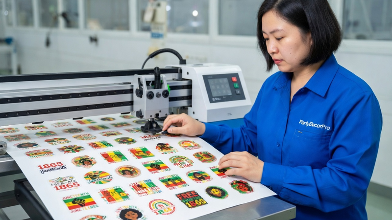 juneteenth stickers Manufacturing Process 