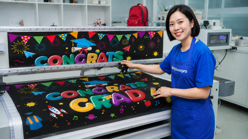 kindergarten graduation banner Manufacturing Process 