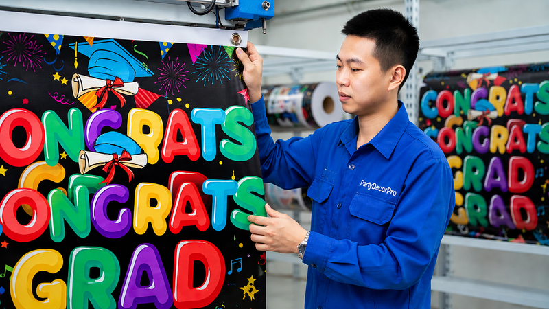 kindergarten graduation banner Manufacturing Process 