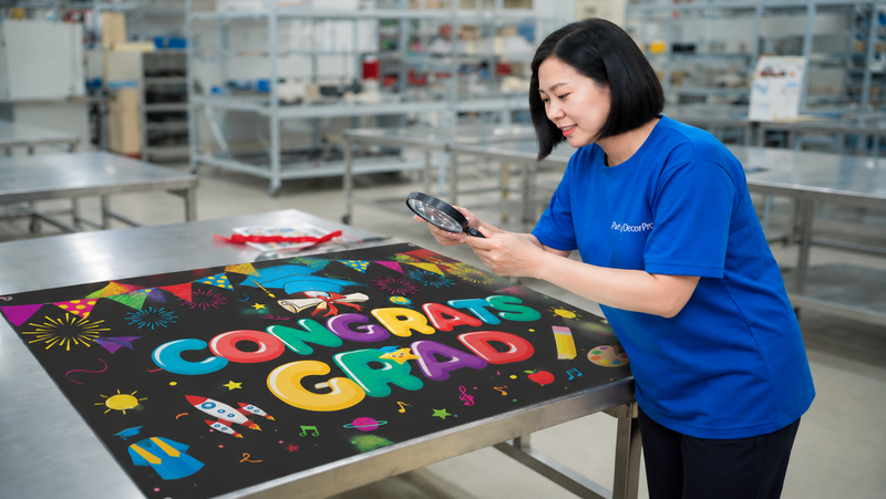 kindergarten graduation banner Manufacturing Process 