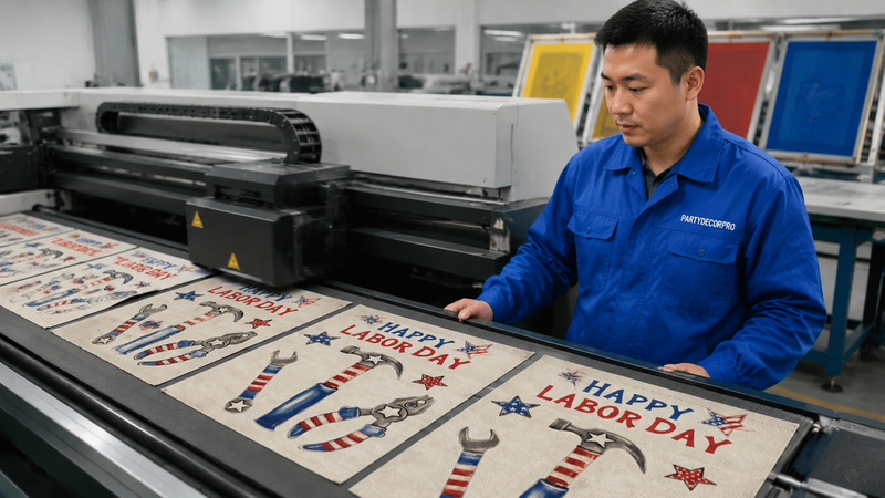 labor day flags Manufacturing Process 