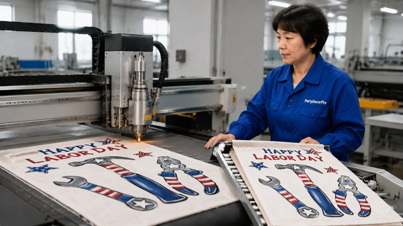 labor day flags Manufacturing Process 