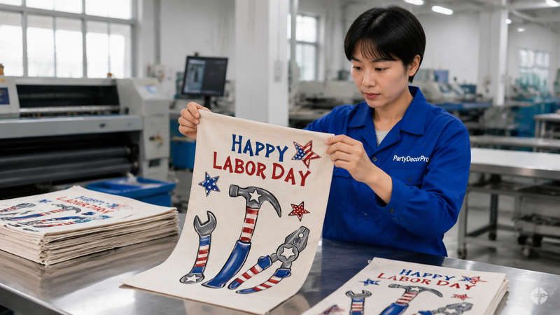 labor day flags Manufacturing Process 