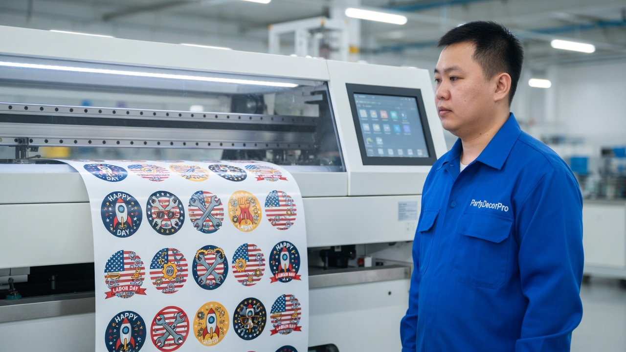 labor day stickers Manufacturing Process