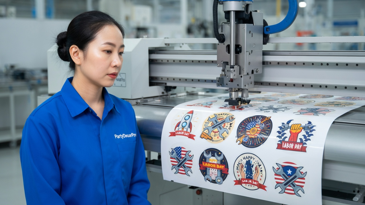 labor day stickers Manufacturing Process