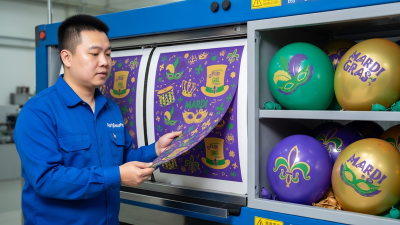 mardi gras balloons Manufacturing Process